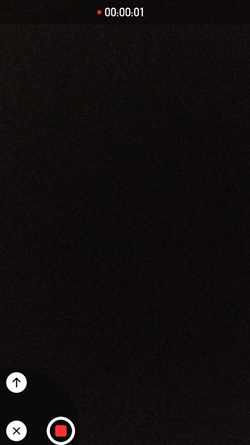 Press the stop icon to stop recording.