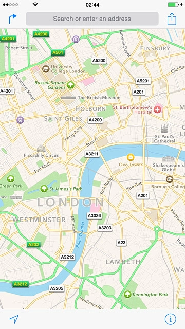 Press Search or enter an address.Key in the first letters of the required contact.Matching contacts are displayed.