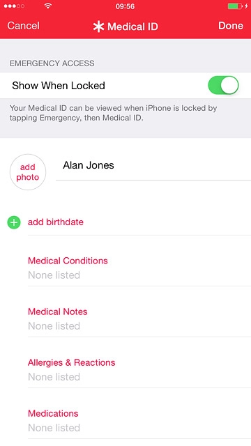 Press add photo and follow the instructions on the display to add a picture.