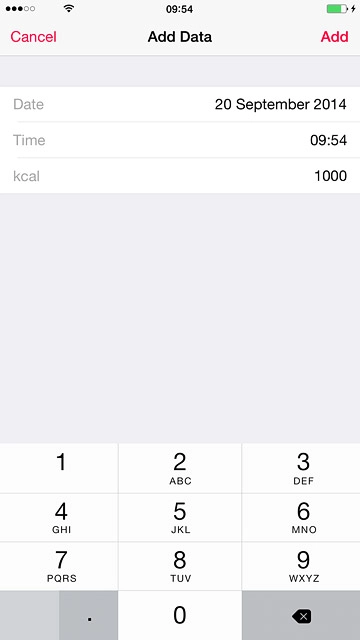 Follow the instructions on the display to select the required date or time.Press Add.