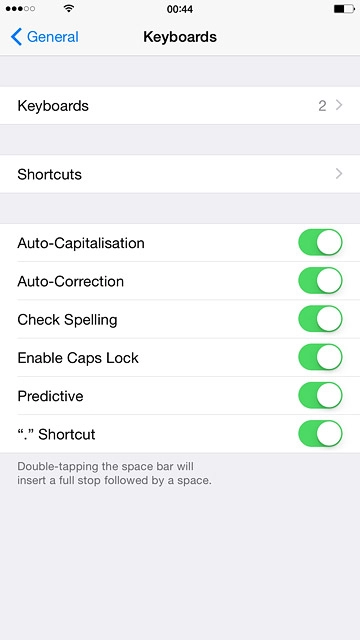 Press the indicator next to 
