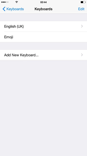 Press Add New Keyboard....