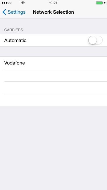 Your phone searches for networks within range.Press the required network.Your display will tell you if you've access to the network you've chosen.