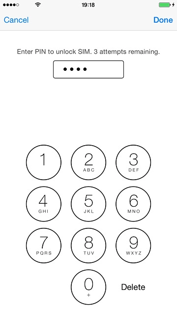 Key in your PIN and press Done.