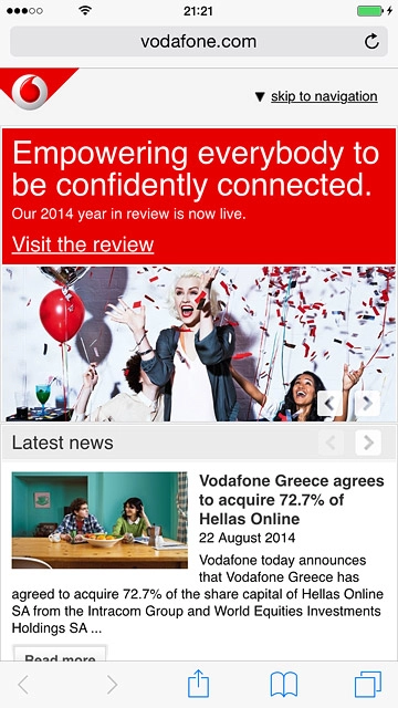 Press the bookmarks icon.