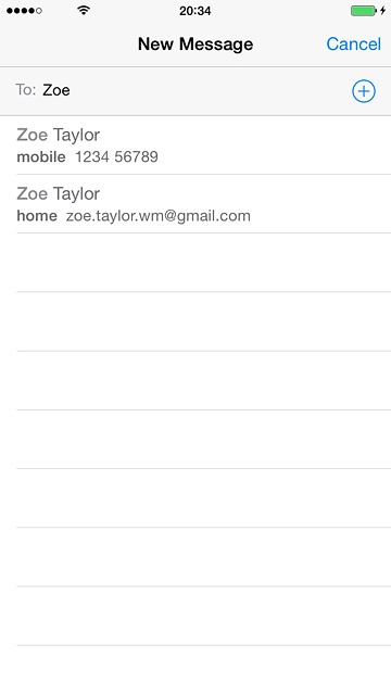 Key in the first letters of the required contact.Matching contacts are displayed.Press the required contact.