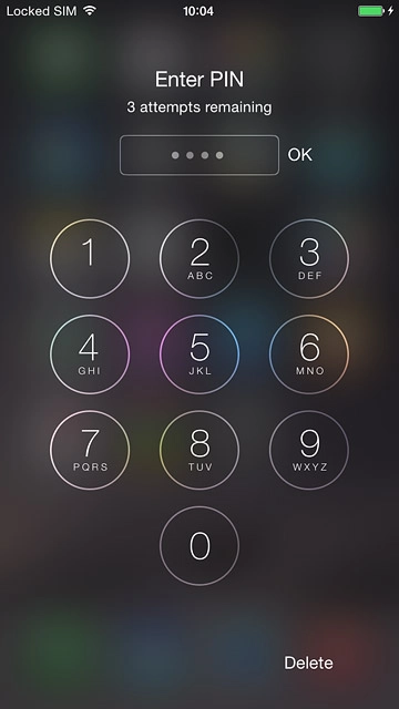 Key in your PIN and press OK.If your phone rejects the SIM:Contact the distributor or service provider where you bought your phone.