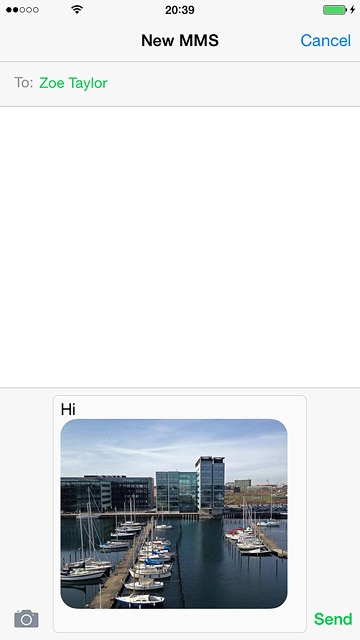 Press Send when you've written your picture message.