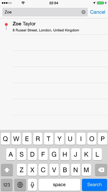 Press the required contact.