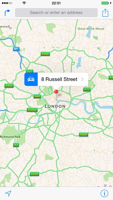 Press the start navigation icon.