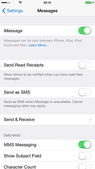 Press Send & Receive.