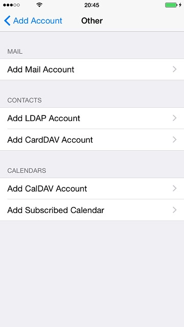 Press Add Mail Account.