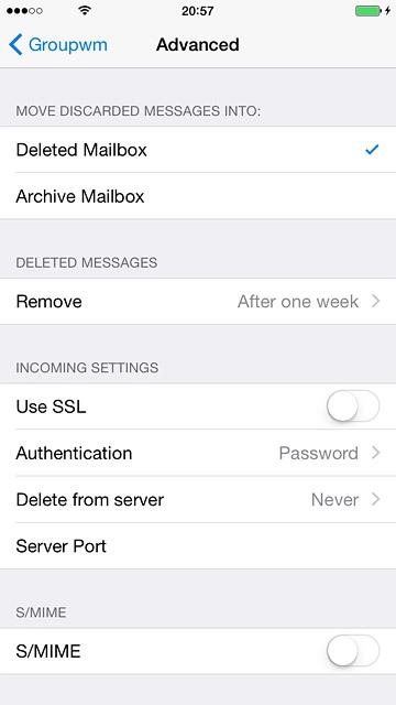 Press Server Port and key in 110 