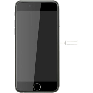 Insert the opener for the SIM holder into the small hole in the SIM holder on the side of your phone.