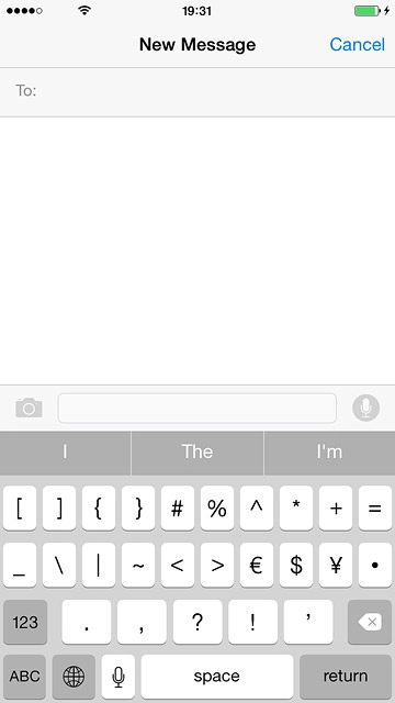 Press ABC to return to text input.