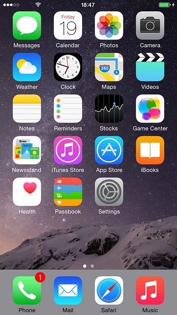 Press and drag the status bar at the top of the display downwards.
