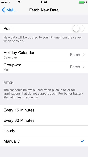 If you turn off Push: