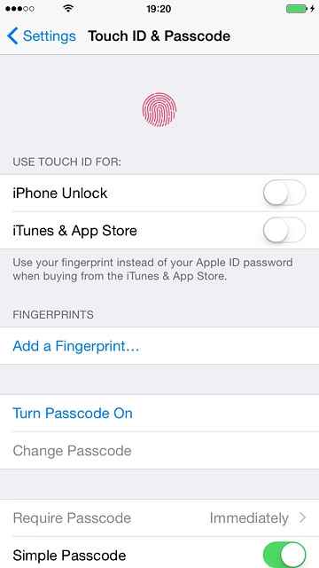 Press Turn Passcode On.