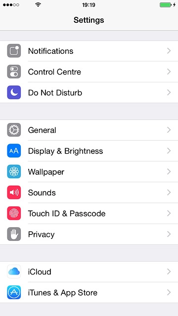 Press Touch ID & Passcode.