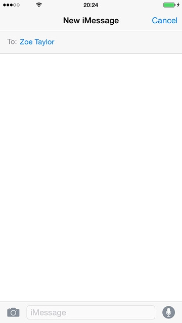 Press iMessage and write the required text.