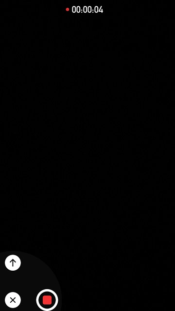 Press the stop icon to stop recording.