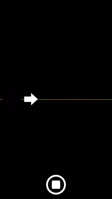 Move your phone slowly to the right in a straight line (the arrow needs to be on the horizontal line).