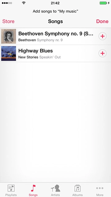 Go to the required audio file.Press the required audio file to select it.
