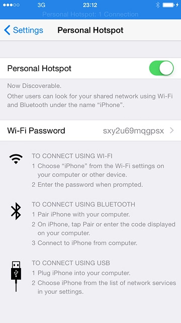 Press Wi-Fi Password.
