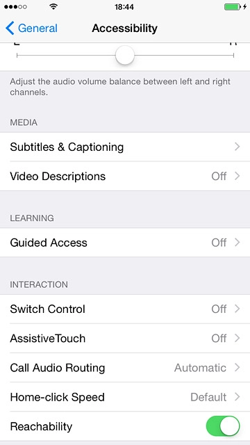 Press the indicator next to 