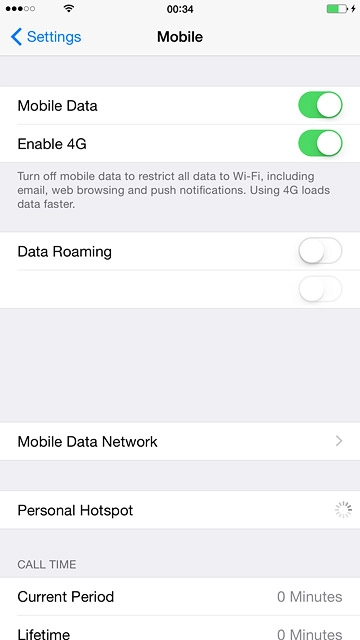 Press the indicator next to 