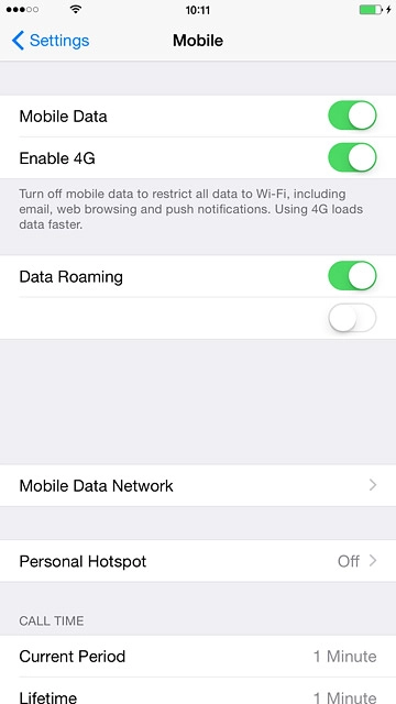 Press the indicator next to 