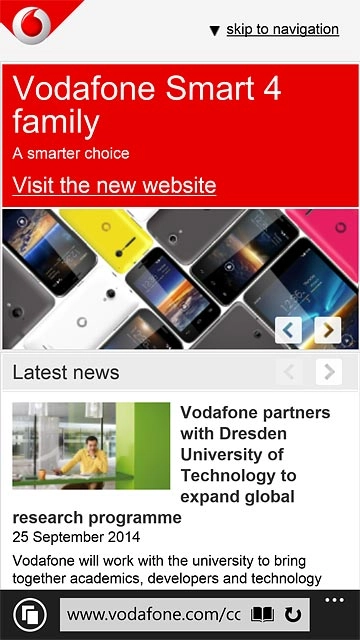 Press the address bar.