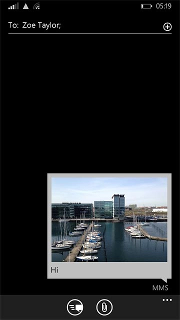 Press the send icon when you've finished your picture message.