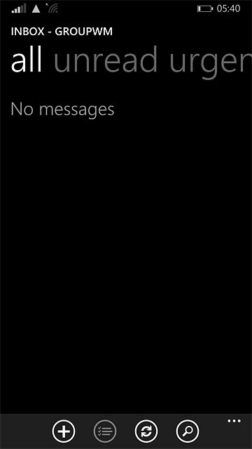 Press the new email message icon.