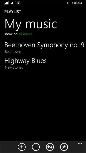 Go to the required audio file.Press the required audio file.