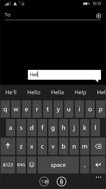 Press and drag the bar containing the suggested words left for more suggestions.
