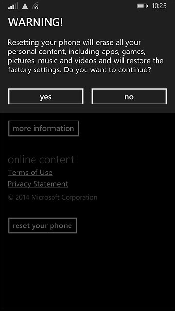 Press yes to accept.