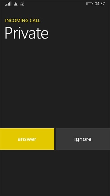 If the screen lock is turned on:Slide your finger up the display.Press ignore.
