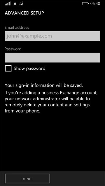 Press the field below 