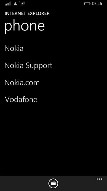 Press the required bookmark.