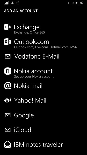 Press the required provider or advanced setup.
