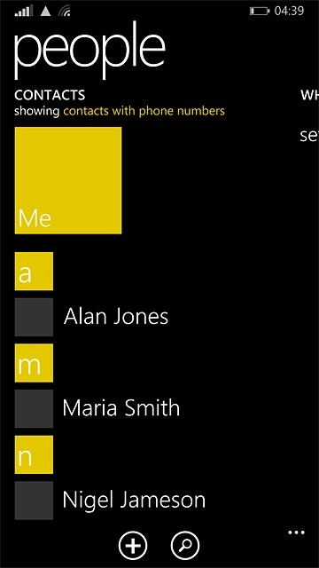 Press the new contact icon.