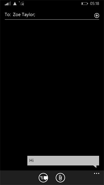 Press the attachment icon.Select one of the following options:Insert picture, go to 4a.Insert video clip, go to 4b.