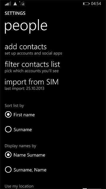Press import from SIM.