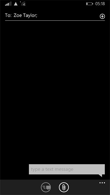 Press type a text message.Write the text for your text message.