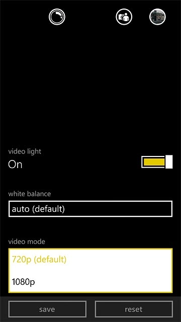 Press the required setting.
