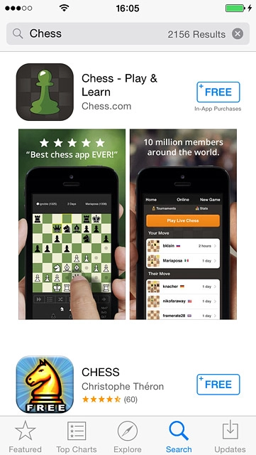 Press the required app.