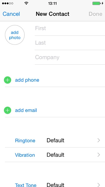 Press First and key in the required first name.