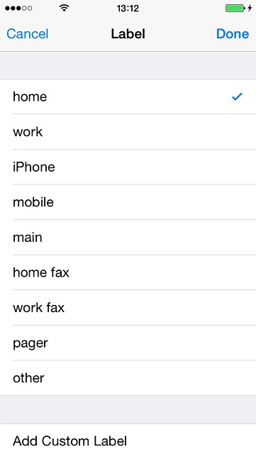 If you select Add Custom Label: