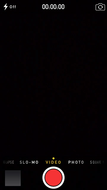 Press the record icon to start the video recorder.